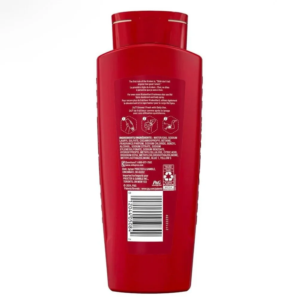 Old Spice Krakengard Body Wash Lasting Scent Rich Lather Shower Fresh 24oz